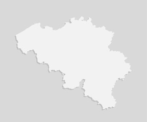 Fototapeta na wymiar Vector map Belgium, template Europe outline country