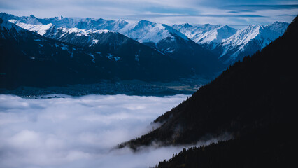 view of the mountains