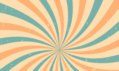 Orange and blue vintage background with lines