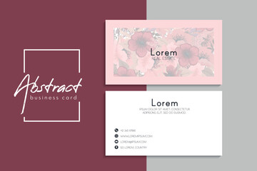 Vector abstract creative business cards (back and front set template)	
