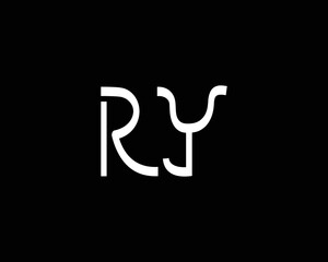 creative letter RY logo design template - obrazy, fototapety, plakaty