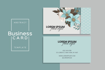 Vector abstract creative business cards (back and front set template)	
