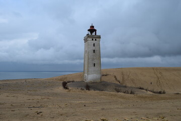 Fototapeta premium View of the North Sea with Rubjerg Knude Fyr; Denmark; North Jutland 