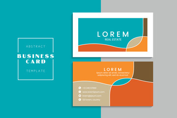 Vector abstract creative business cards (back and front set template)