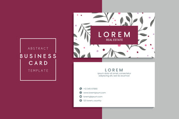 Vector abstract creative business cards (back and front set template)	

