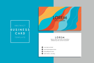 Vector abstract creative business cards (back and front set template)