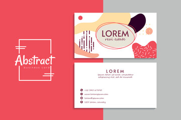Vector abstract creative business cards (back and front set template)