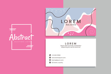 Vector abstract creative business cards (back and front set template)	
