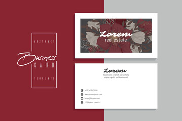 Vector abstract creative business cards (back and front set template)