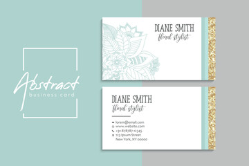 Vector abstract creative business cards (back and front set template)
