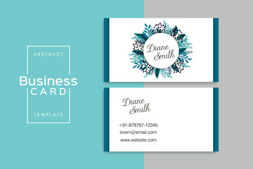 Naklejka premium Vector abstract creative business cards (back and front set template) 