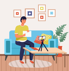Office staff, manager work and communication. Office worker at the table. Business employees on their workspace. Co-worker. Businessman or a clerk working at his office workplace flat style