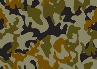 Full seamless camouflage texture skin pattern vector for military textile. Usable for Jacket Pants Shirt and Shorts. Army camo design for hunting fabric print and wallpaper. 