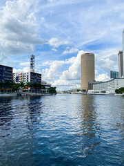 Beautiful view on a sunny day of downtown Tampa, Florida