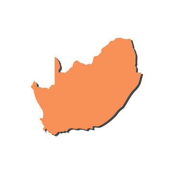 Vector illustration of South Africa map.