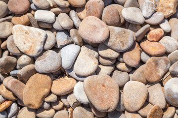 Kieselsteine am Strand