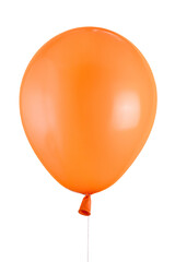 Large orange balloon isolated png with transparency