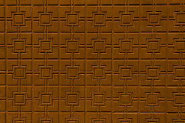Brown brickwork wall. Pattern. Advertising space. Design element. Background. Horizontal.