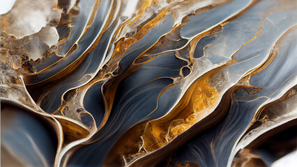 blue and golden marble abstract texture background