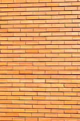 Orange brick wall. Pattern. Advertising space. Design element. Background. Vertical.