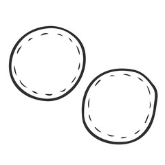 vector illustration simple doodle style doodle. cotton pads for removing makeup. hygiene, sanitation, lifestyle, facial skin care. © Saramix