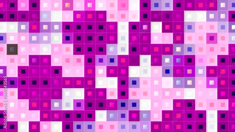 Aufkleber colorful computer squares blink and appear. motion. colorful squares with dots blink in computer ret