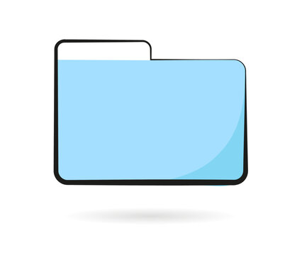 Niebieski folder ikona