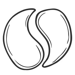 Face patch hand drawn illustration in vector