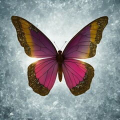 beautiful butterfly on an isolated background, fantasy, ai