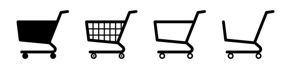 Shopping cart icon set