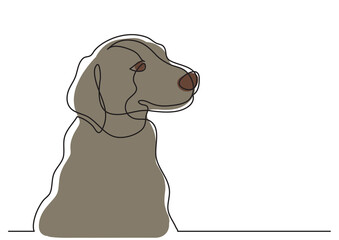 continuous line drawing dog watching isolated pet animal - PNG image with transparent background