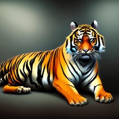 Fototapeta na wymiar Illustration of a Tiger