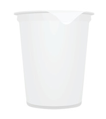 White plastic cup. vector illustration