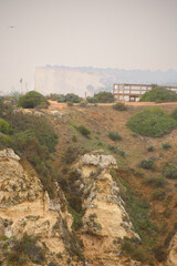 View of the Ponta da Piedade near the city of Lagos in Portugal