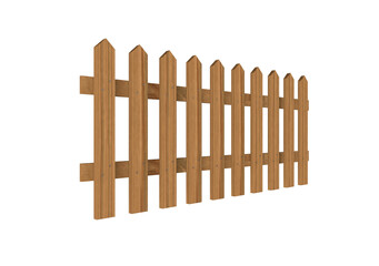 wooden fence in perspective