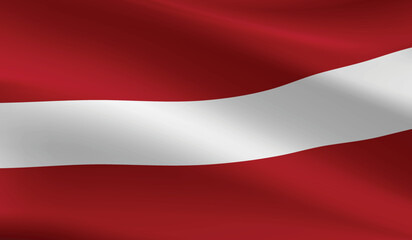 Latvia flag background.Waving Latvia flag vector - obrazy, fototapety, plakaty