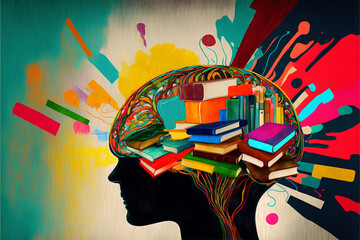 New discoveries and inventions can be made through education. Art composition.