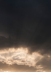 Obraz premium Sun on sunset in the sky