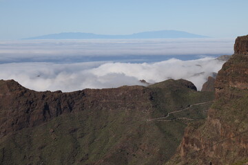 Blick auf La Gomera von Teneriffa