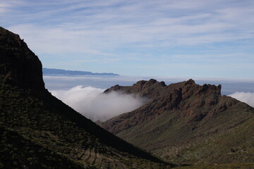Blick auf La Gomera von Teneriffa