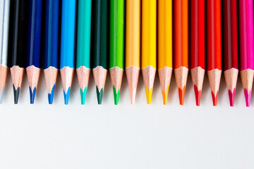 color pencils isolated on white