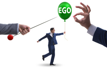 Businessman in excessive ego concept