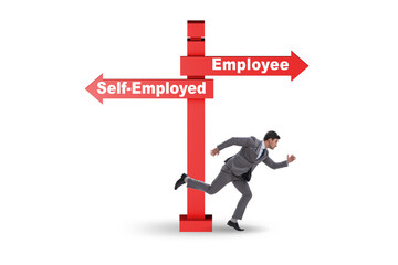 Concept of choosing self-employed versus employment