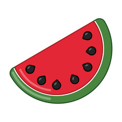 Red watermelon slice summer isolated icon design