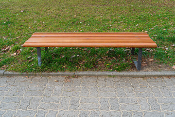 Old Wooden Bench in Street, Outdoor City Architecture, Wooden Benches, Outdoor Chair, Urban Public Furniture