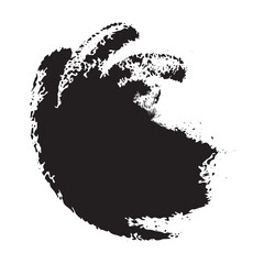 Round Grunge Shape Texture, Rough Circle Stamp, Black Paint Ring Frame, Round Grunge Shape Background