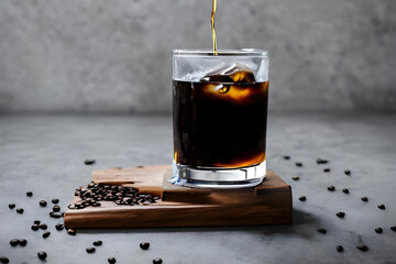 glass of ice coffee
