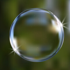 Realistic soap bubble .3D soap bubble