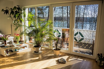 erkner, deutschland - wohnung mit seeblick im winter