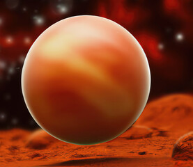 Koncepcja modelu planety Mars. © Adam Sadlak
